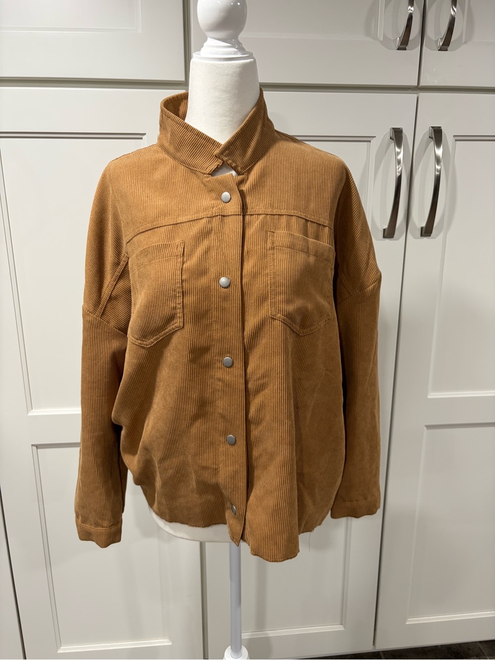 Abound Tan Corduroy Snap-Front Jacket